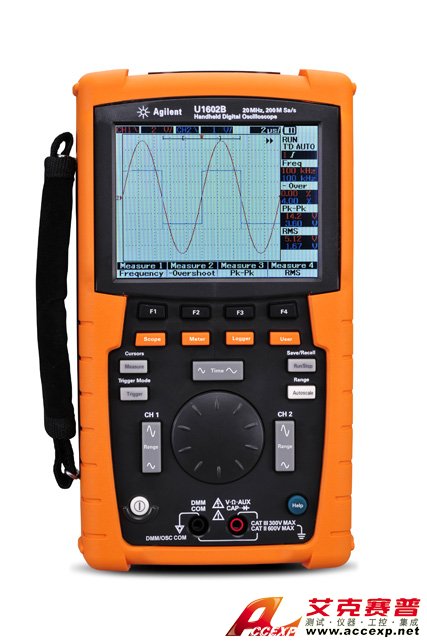 U1602B 手持式示波器圖片，20 MHz