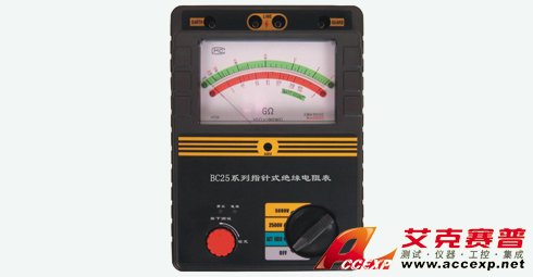 艾克赛普 ACCEXP-BC25系列指针式绝缘电阻表图片